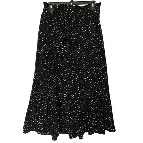 Dresses & Skirts - Women's Soft pleated Polka Dot Long Skirt